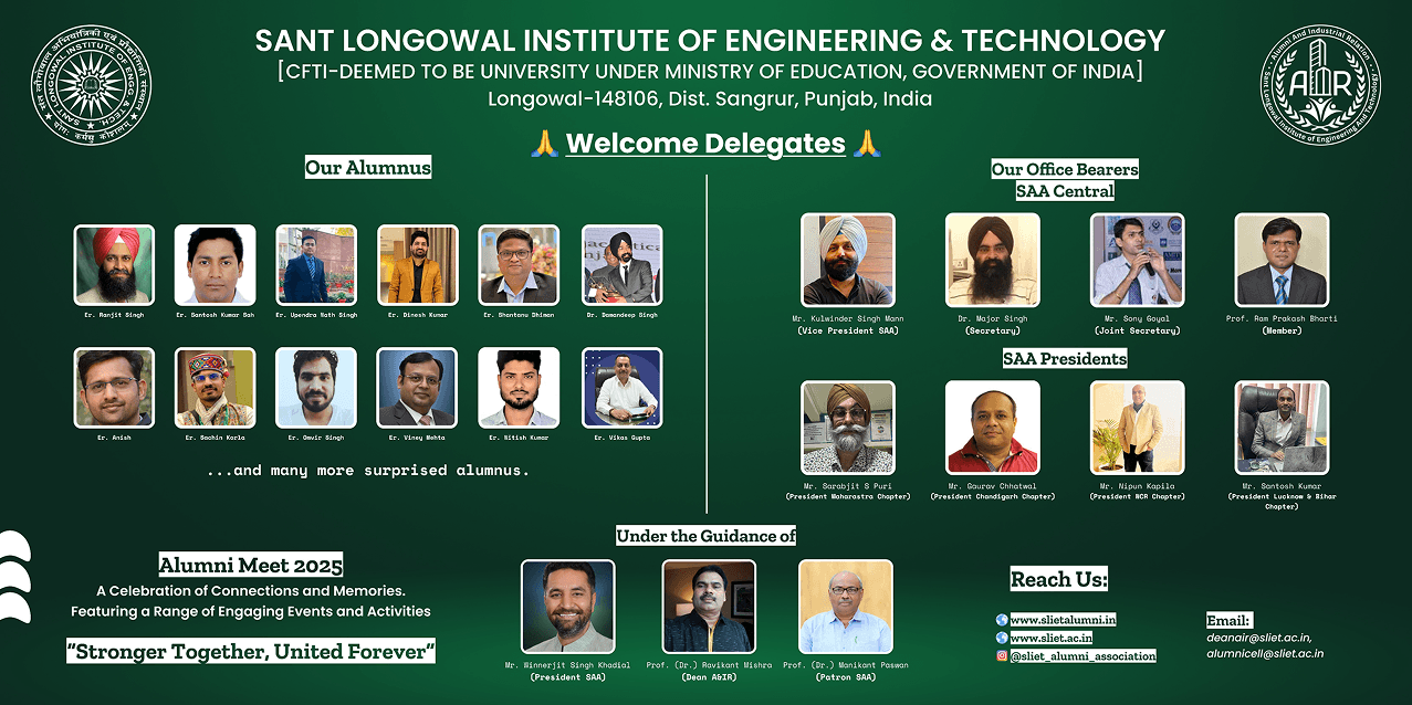 SLIET Alumni Association | Honouring Distinguished Alumni and Celebrating Excellence