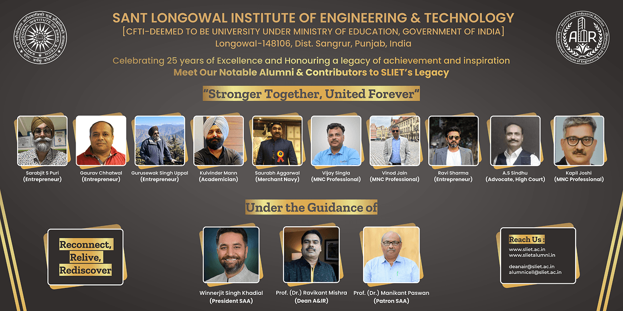 SLIET Alumni Association | Distinguished Alumni Awards and Recognition