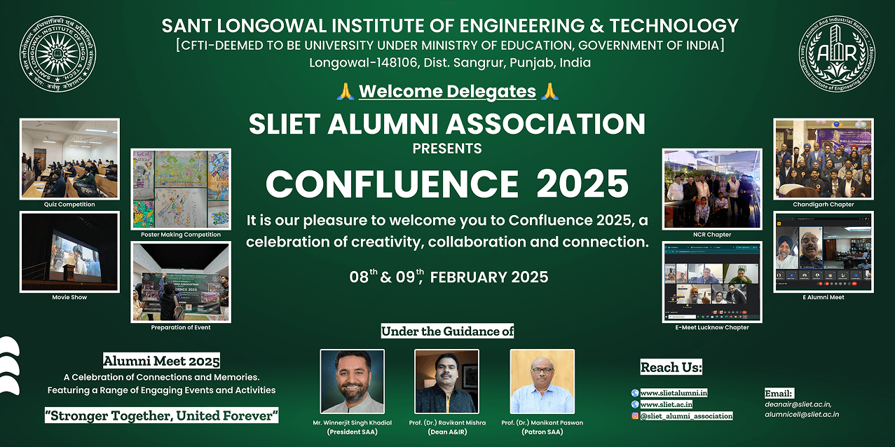 SLIET Alumni Association | Confluence 2025 – Alumni Reunion and Celebration