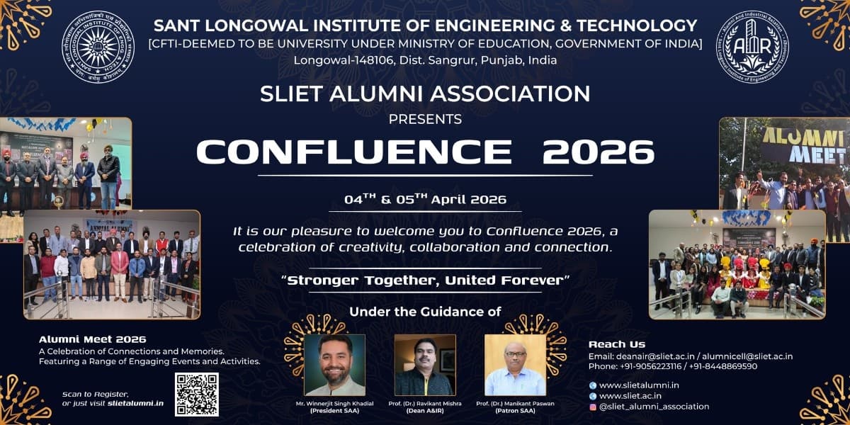 Confluence 2026 | SLIET Alumni Association Annual Alumni Meet